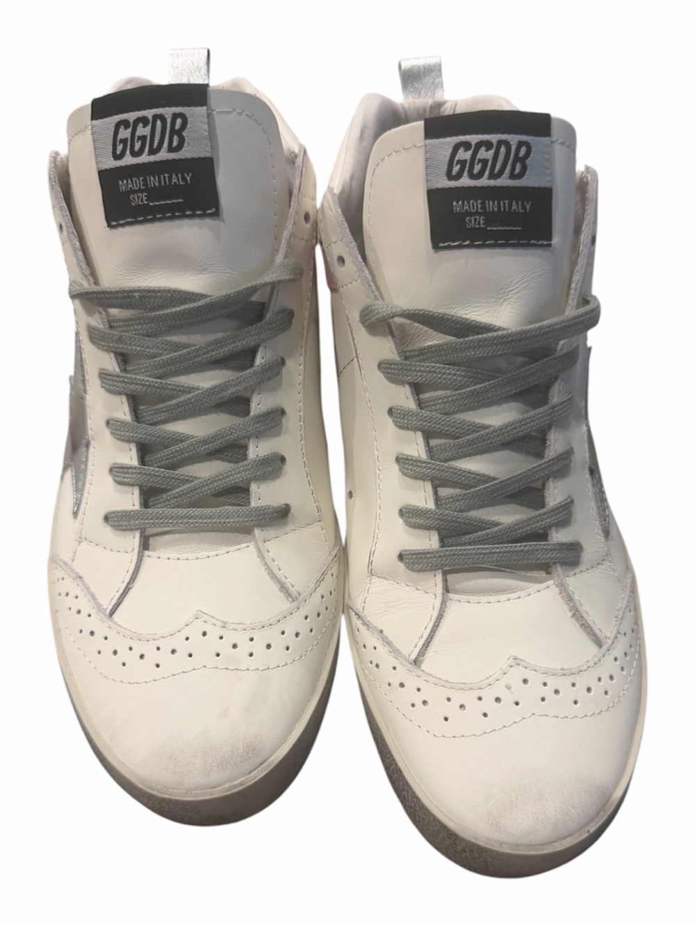 Golden Goose GGDB Mid Star Sneakers Pink, Silver White Leather women 39 - Picture 4 of 8